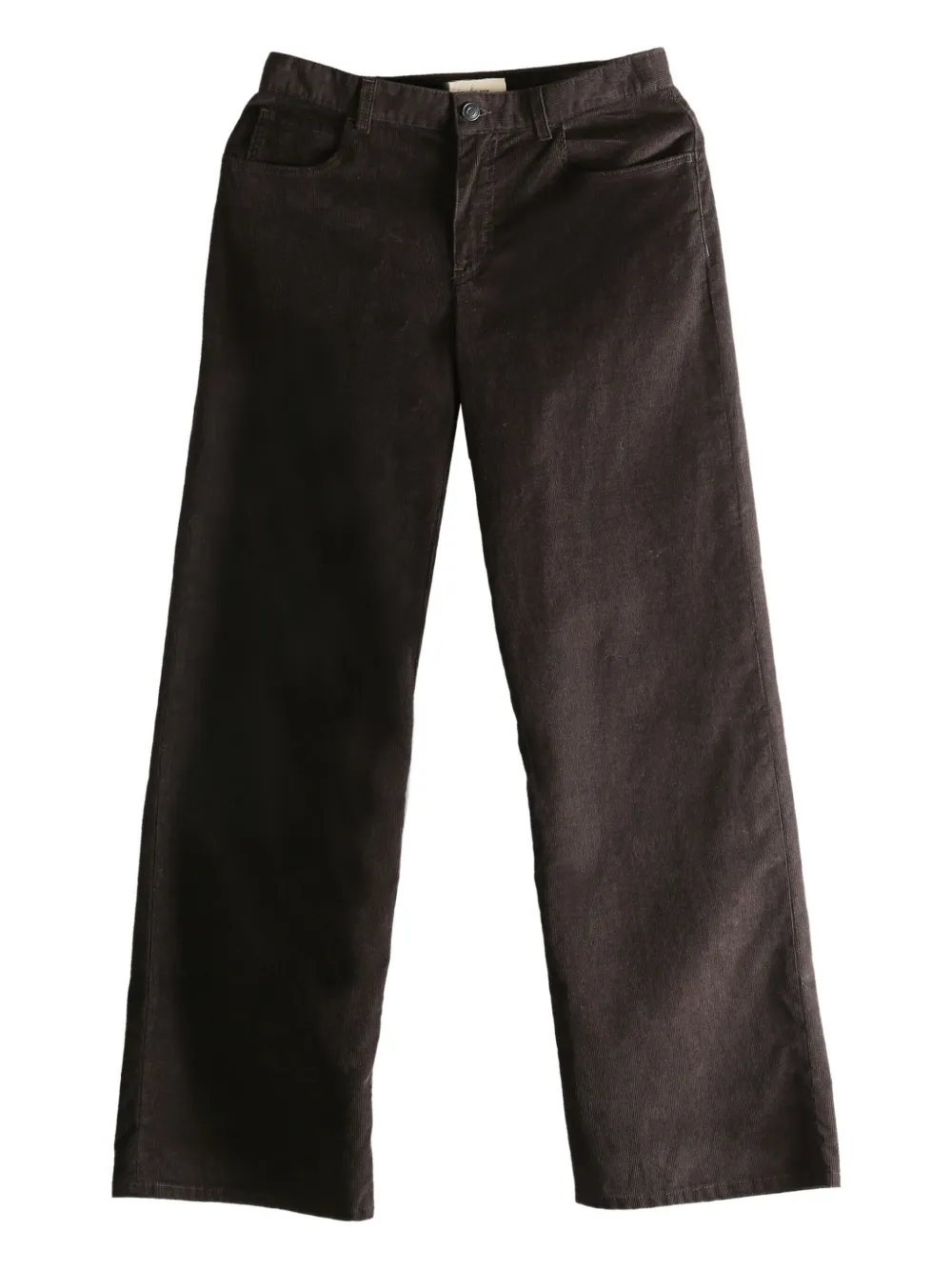 The Row Corduroy Straight-leg Trousers In Brown