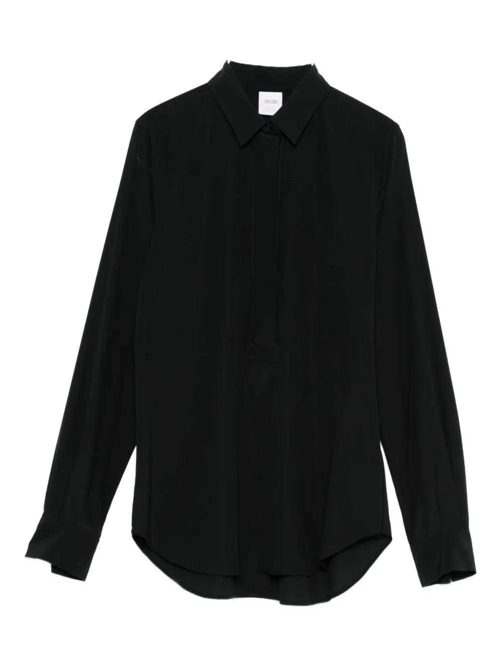 Caliban long-sleeve collared shirt | Black | Image 1