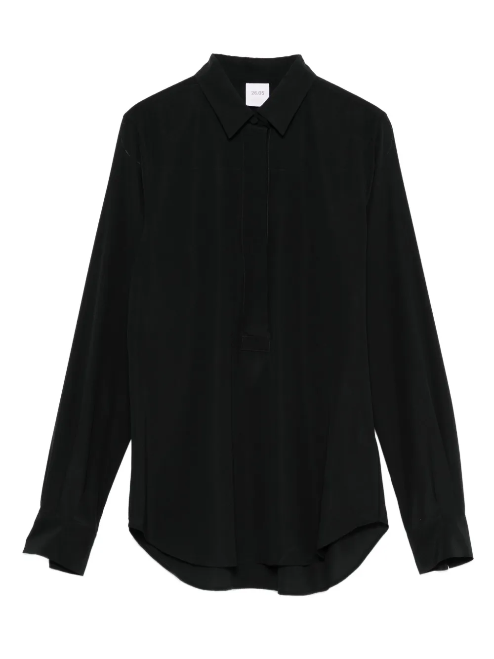 Caliban long-sleeve collared shirt - Nero