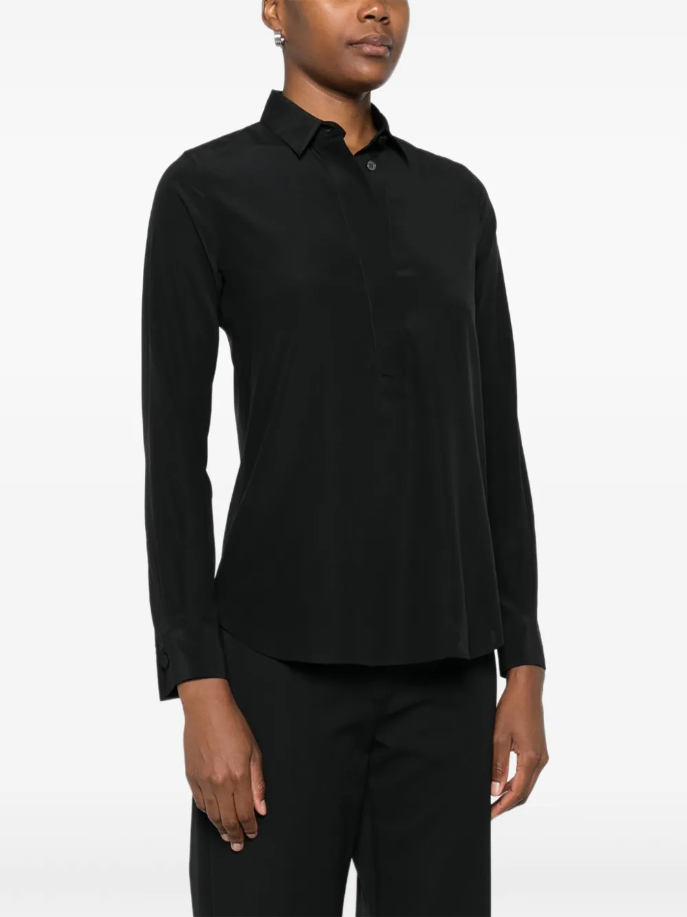  Caliban Long-sleeve Collared Shirt - Black 