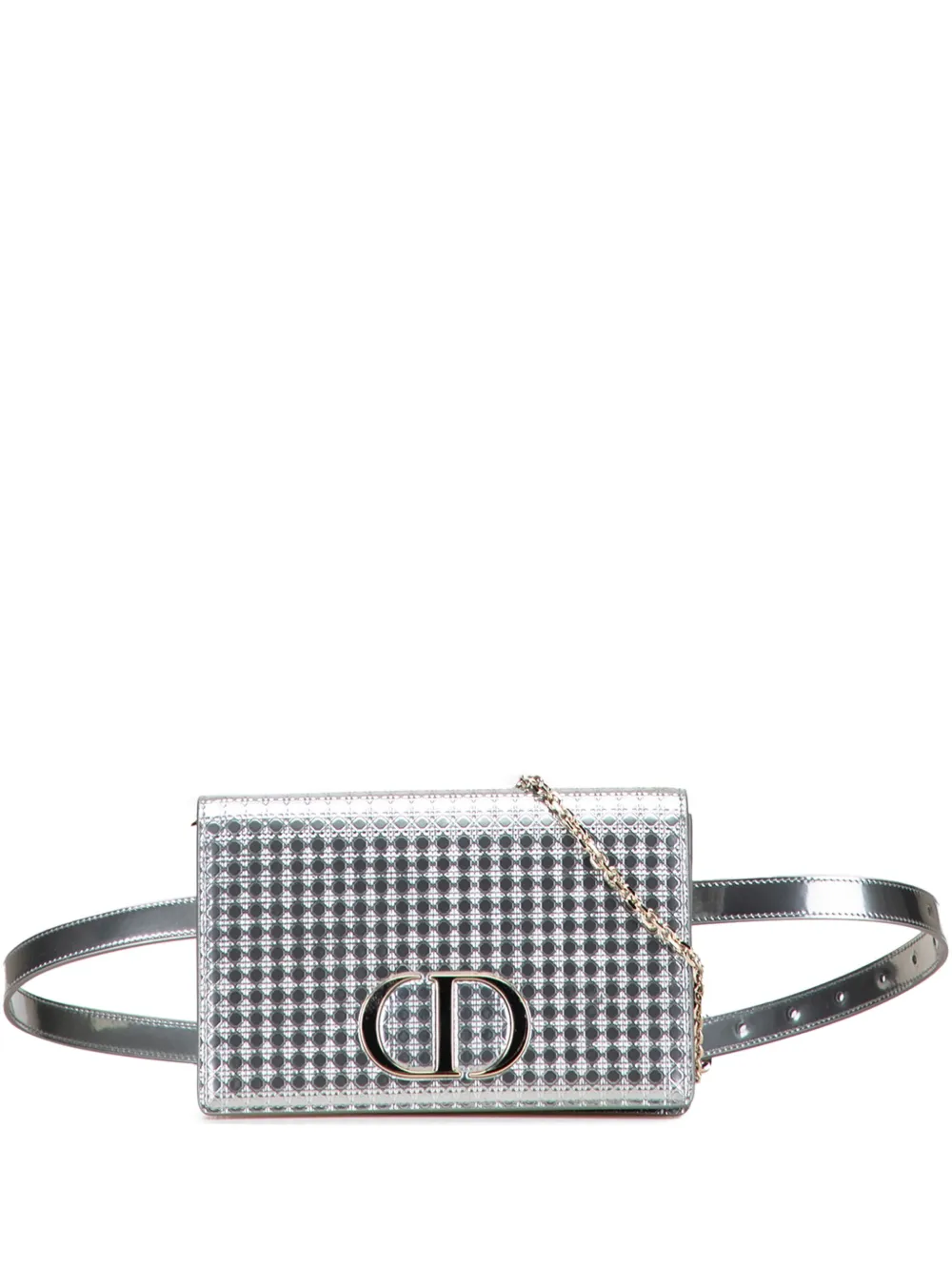 Christian Dior Pre-Owned 2020 Metallic Patent Microcannage 2 in 1 30 Christian Dior Pre-Owned 2020 Metallic Patent Microcannage 2 in 1 30
