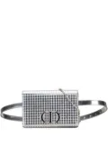 Christian Dior Pre-Owned 2020 Metallic Patent Microcannage 2 in 1 30 Montaigne Pouch belt bag - Silver