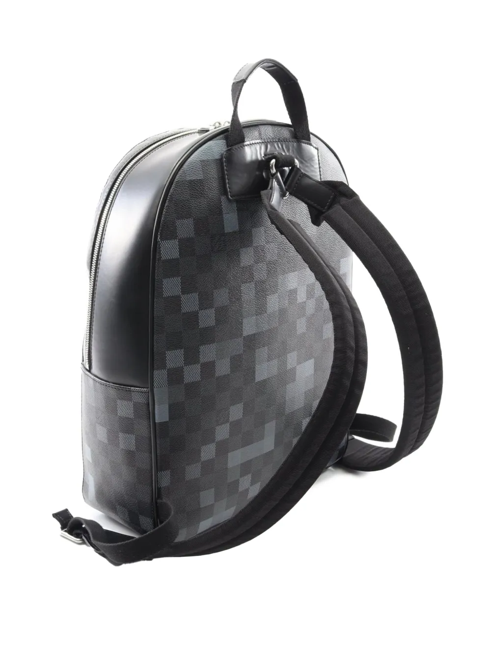 Pre-owned Louis Vuitton 2018 Damier Graphite Pixel Josh Backpack In Black
