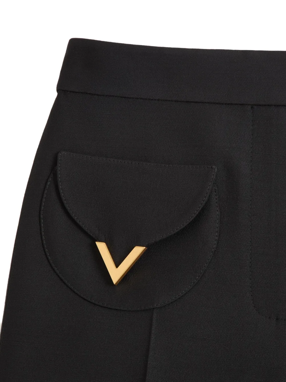 Valentino Cuffed Trousers In Black
