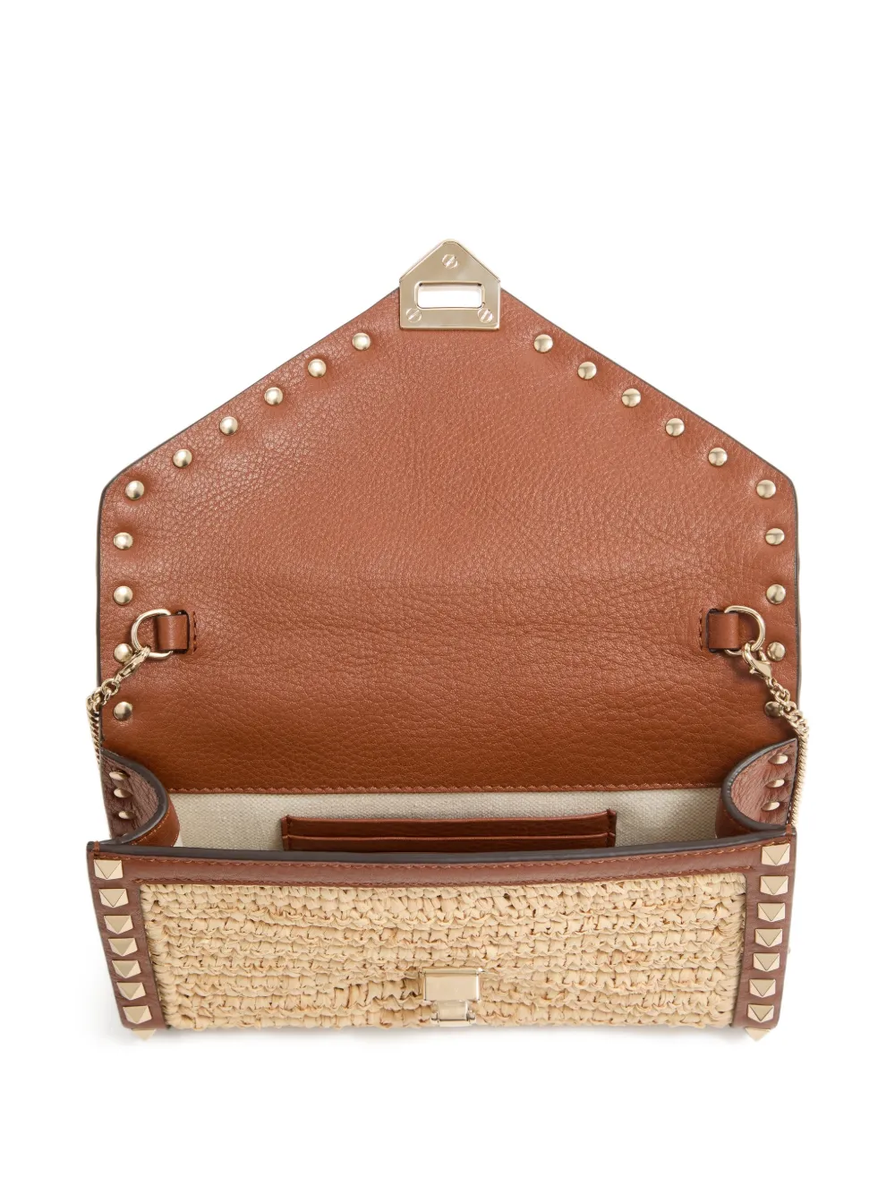 mini rockstud raffia bag