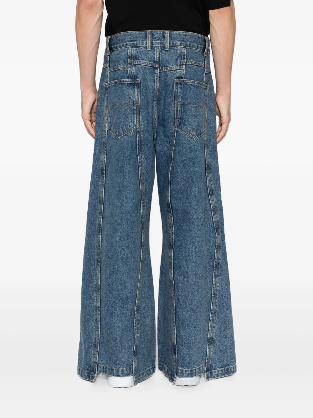 SONGZIO Bias jeans met uitgesneden details Blauw