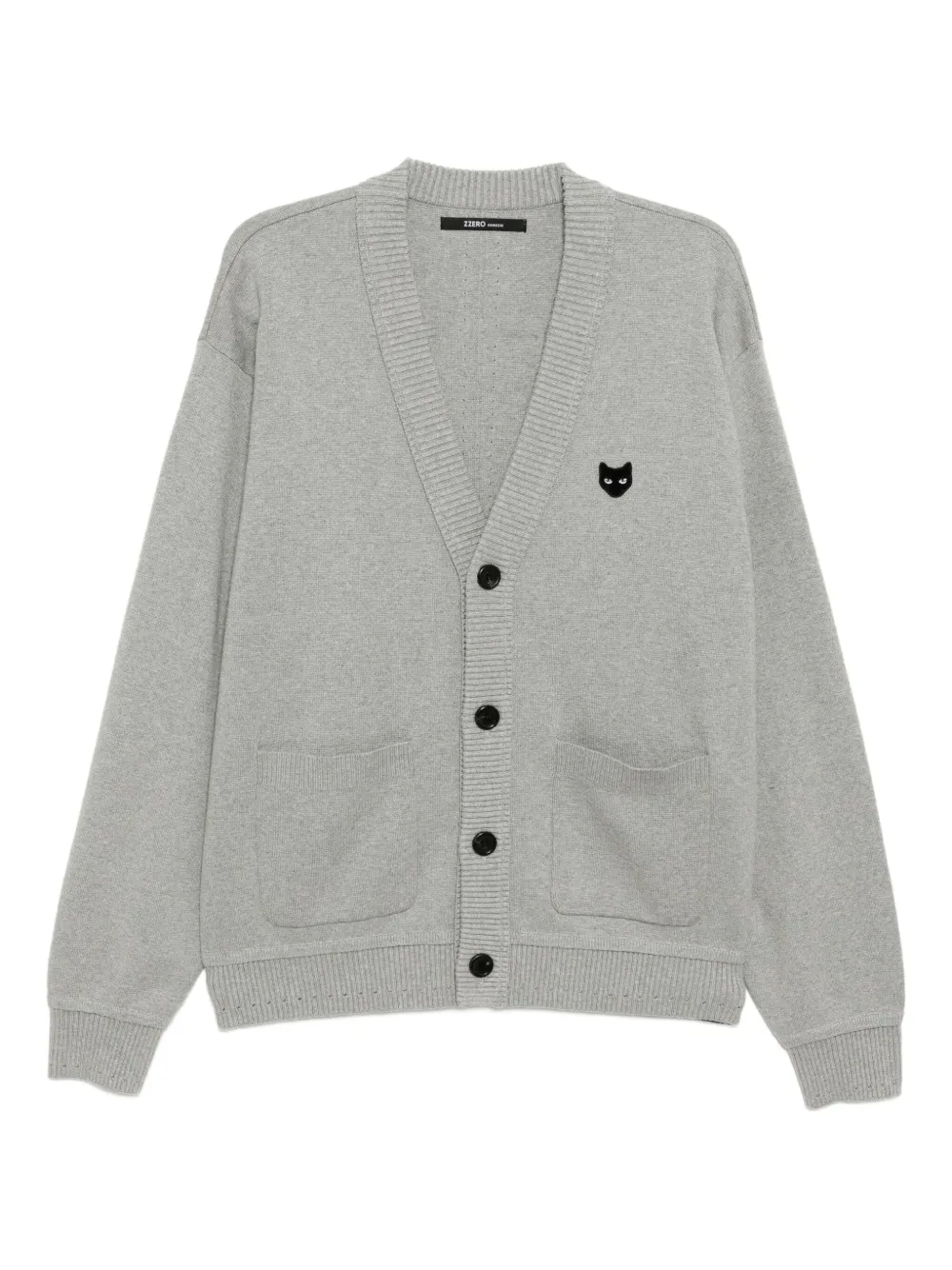 SONGZIO cat-embroidered cardigan | Grey | Image 1
