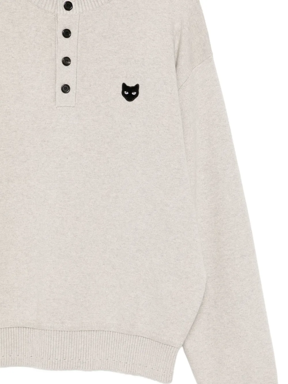 SONGZIO Henley trui met hals Grijs