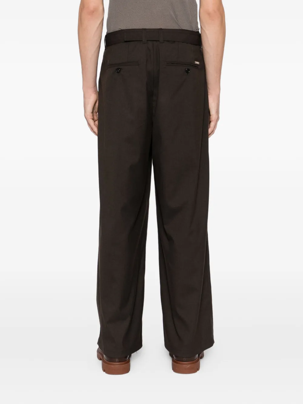 SONGZIO Broek met ceintuur Bruin