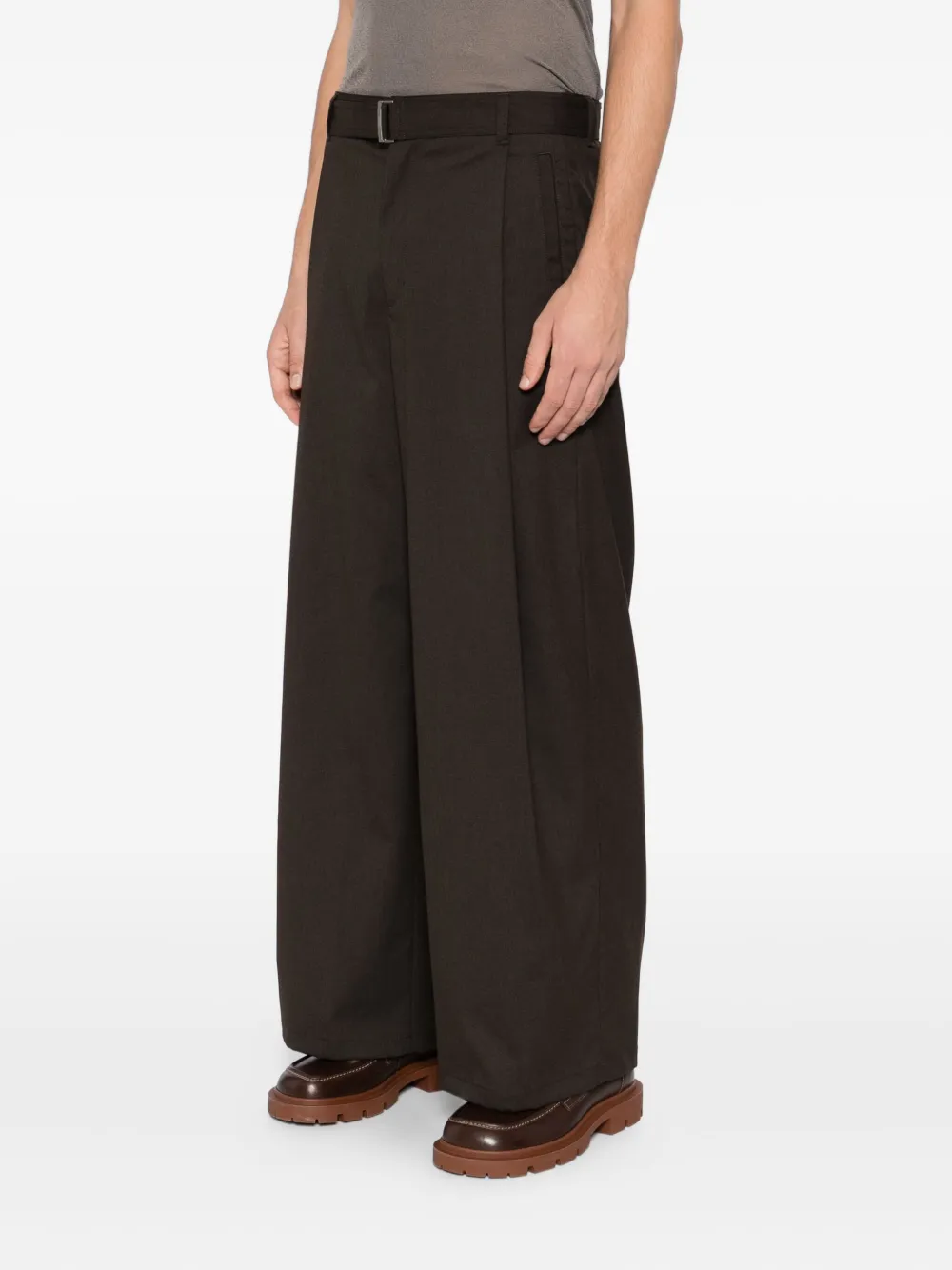 SONGZIO Broek met ceintuur Bruin