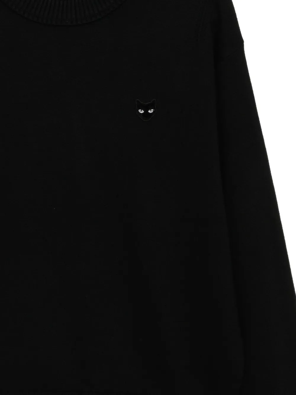 Songzio Cat-embroidered Sweatshirt In Black