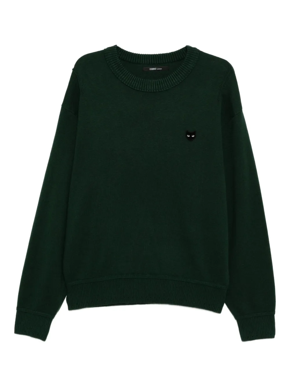 SONGZIO cat-embroidered sweatshirt | Green | Image 1