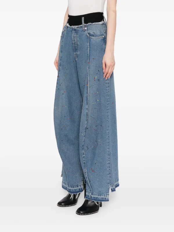 ALAINPAUL paint-splash Jeans Blue FARFETCH MY