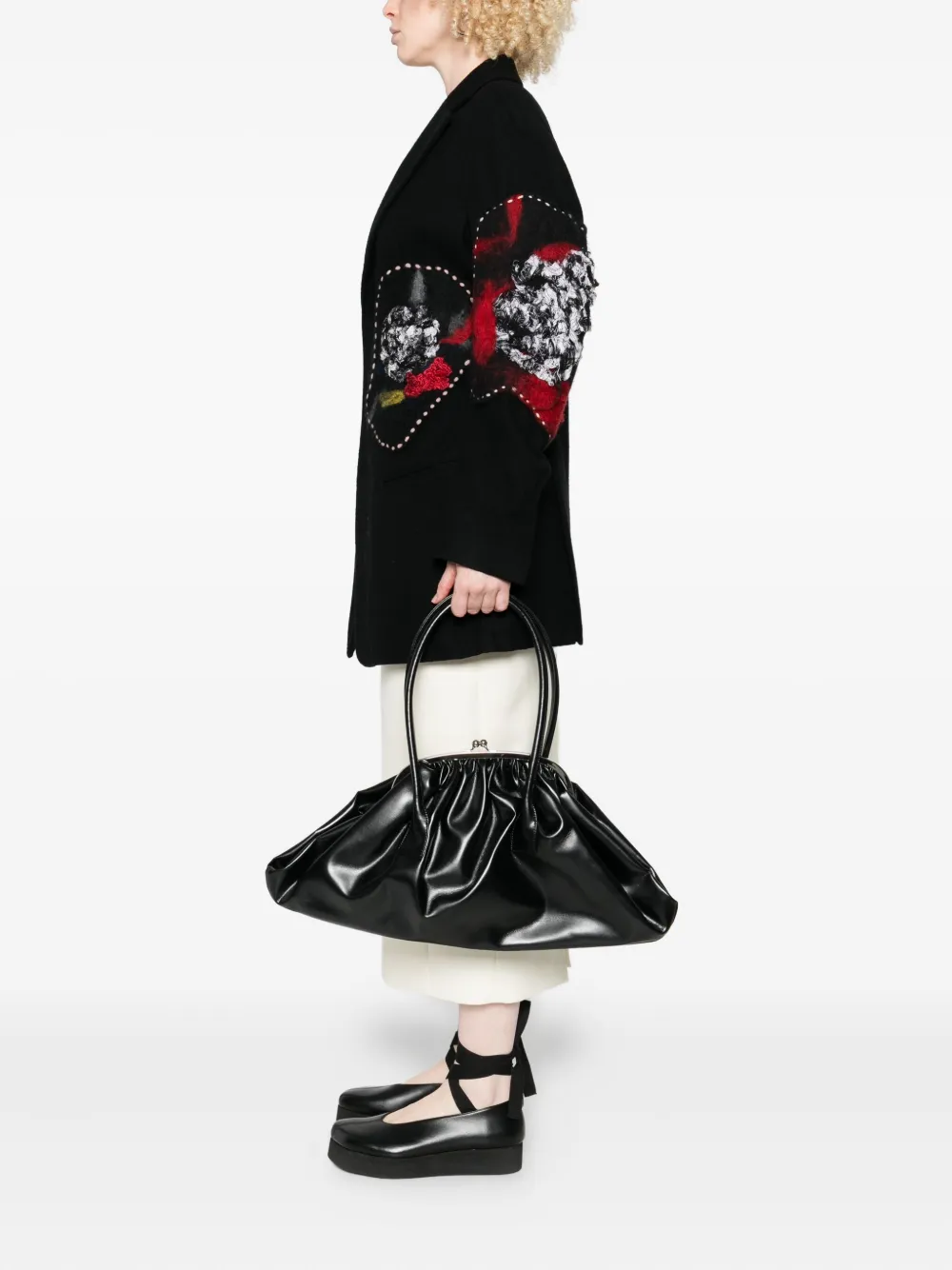 Comme Des Garçons Comme Des Garçons Schoudertas met kiss-gesp - Zwart