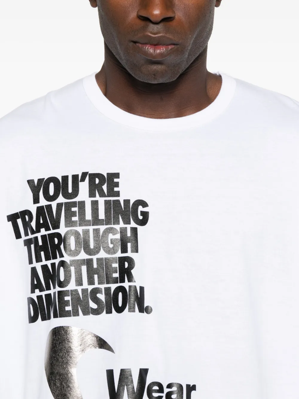 Black Comme Des Garçons Printed T-shirt In White