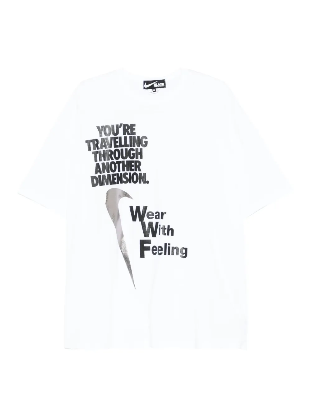 Black Comme Des Garçons playera estampada | blanco | Image 1