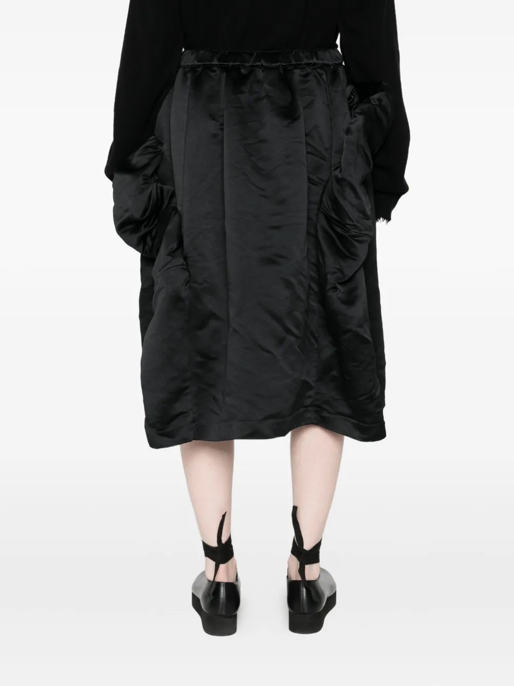 Comme Des Garçons Draped Skirt In Black