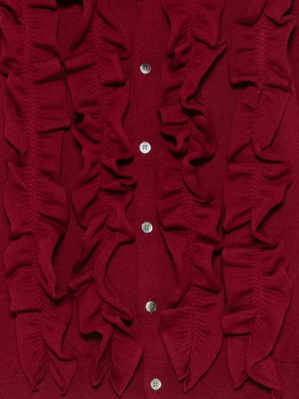 Comme Des Garçons Comme Des Garçons ラッフル カーディガン | レッド