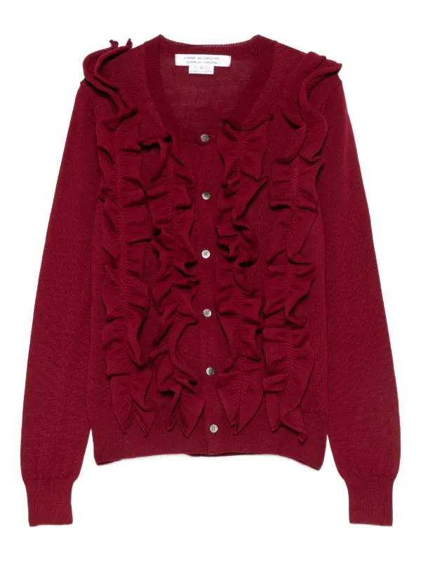 Comme Des Garçons Comme Des Garçons ラッフル カーディガン | レッド