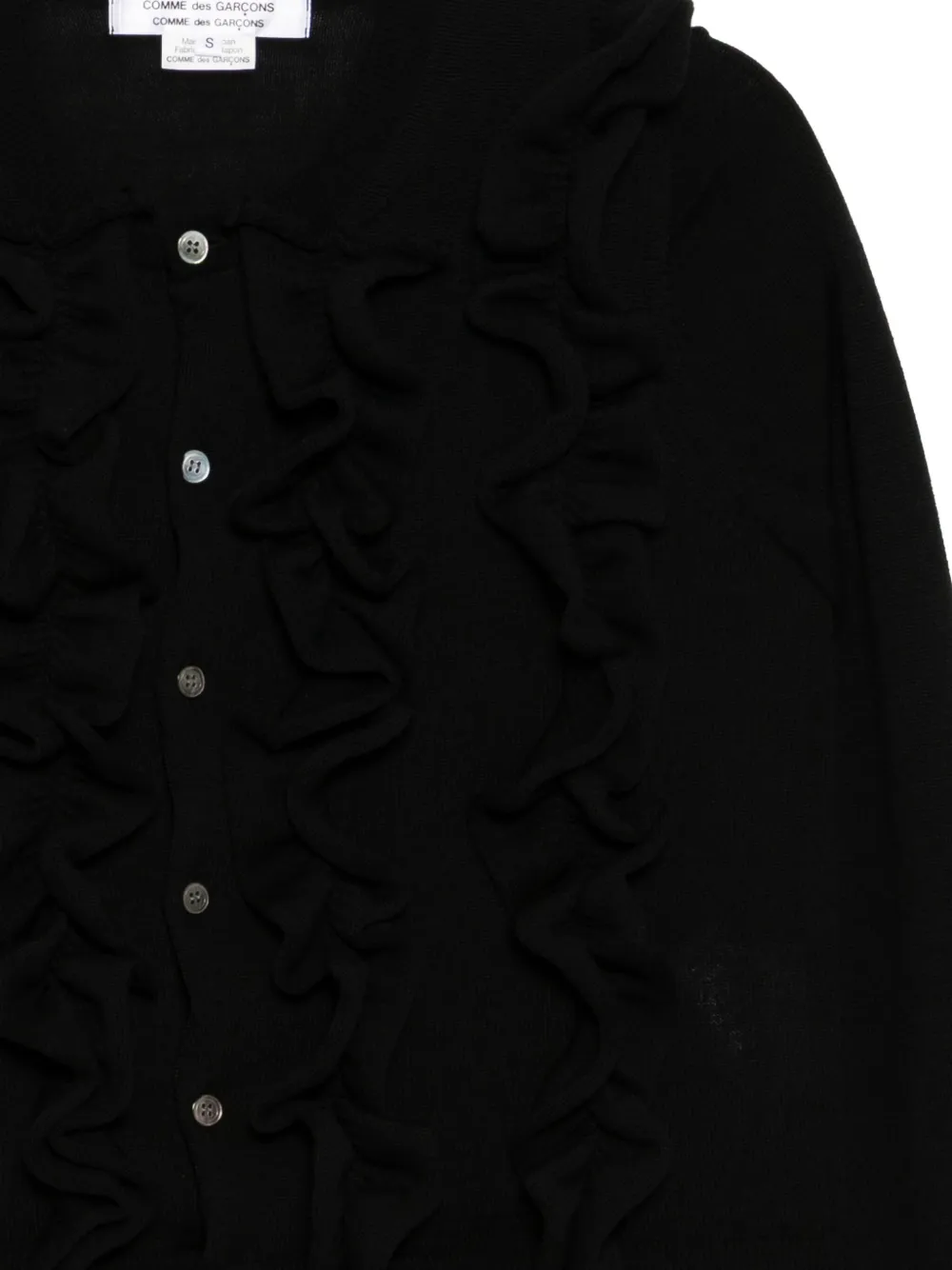 Comme Des Garçons Vest met ruches Zwart