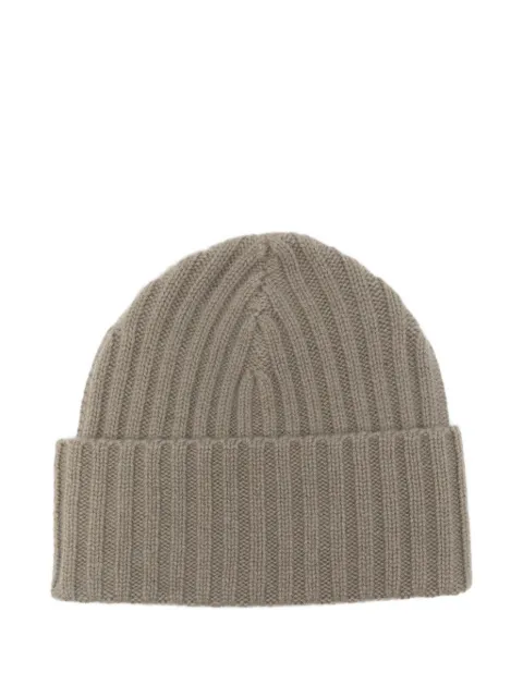 Liska ribbed cashmere beanie hat 