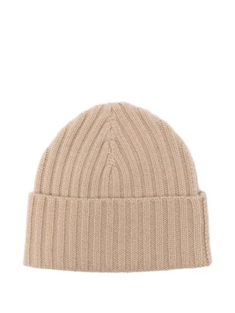 Liska ribbed cashmere beanie hat 
