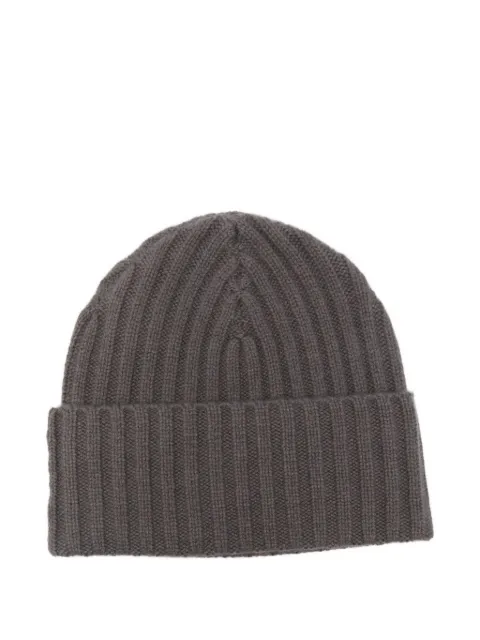 Liska ribbed cashmere beanie hat 