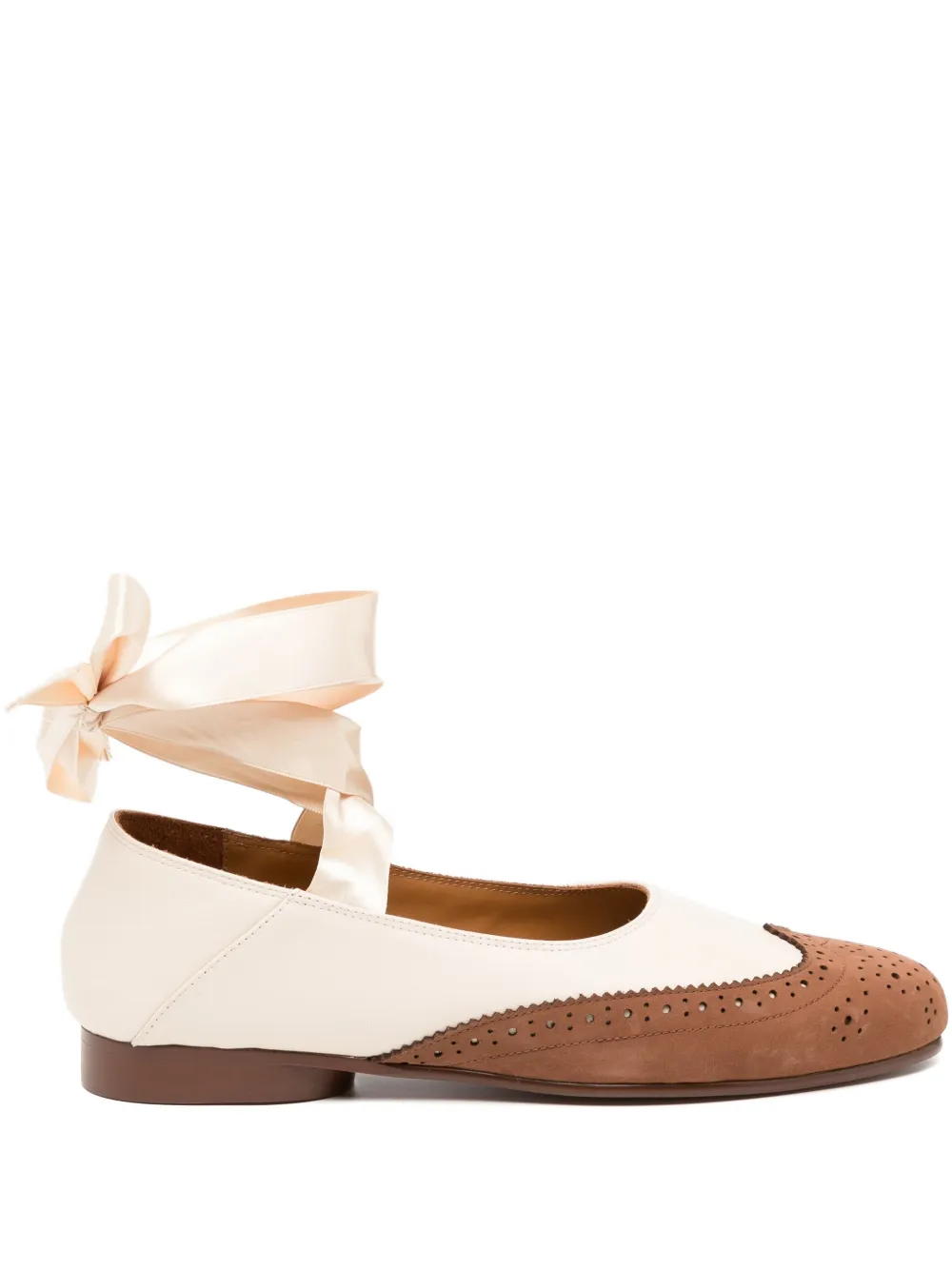 MASU wing tip ballet shoes | Neutrals | Image 1