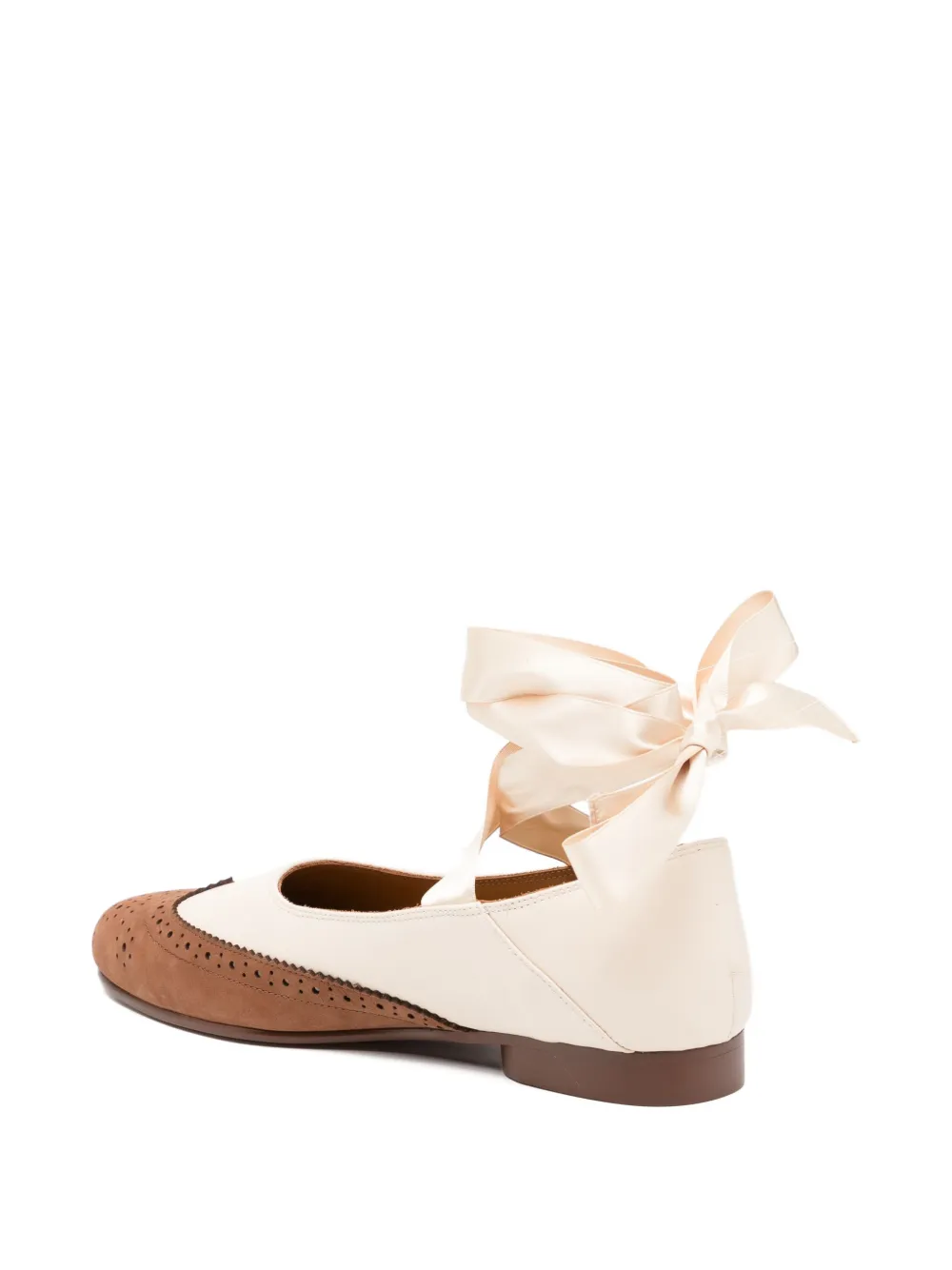 MASU Wing Tip balletschoenen Beige
