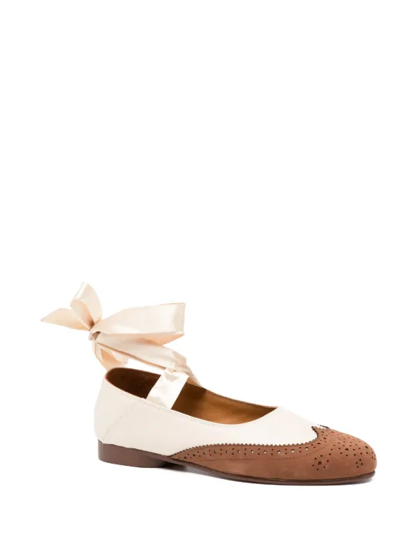 MASU シューズ WING TIP BALLET SHOES 26cm MASU Wing Tip Ballet Shoes | Neutrals | FARFETCH CA