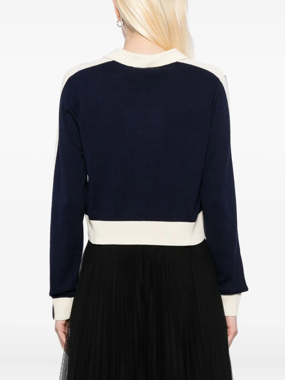 Rokh Top met geborduurd logo Blauw