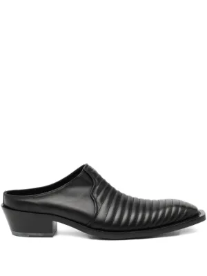 Balenciaga レザーミュール | ブラック | FARFETCH JP