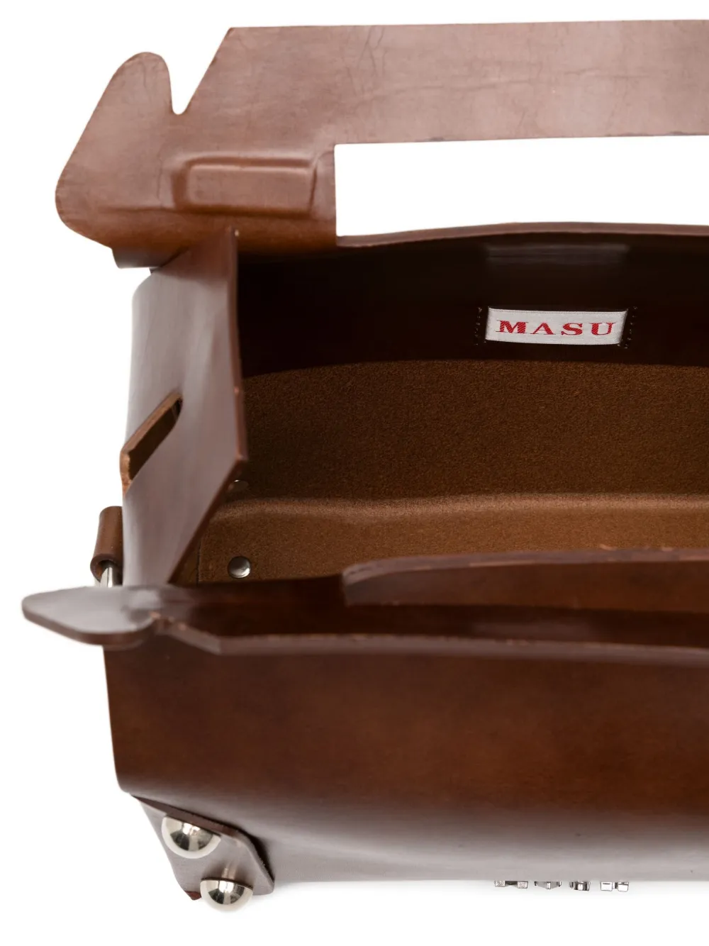Masu Logo-plaque Tote Bag In Brown