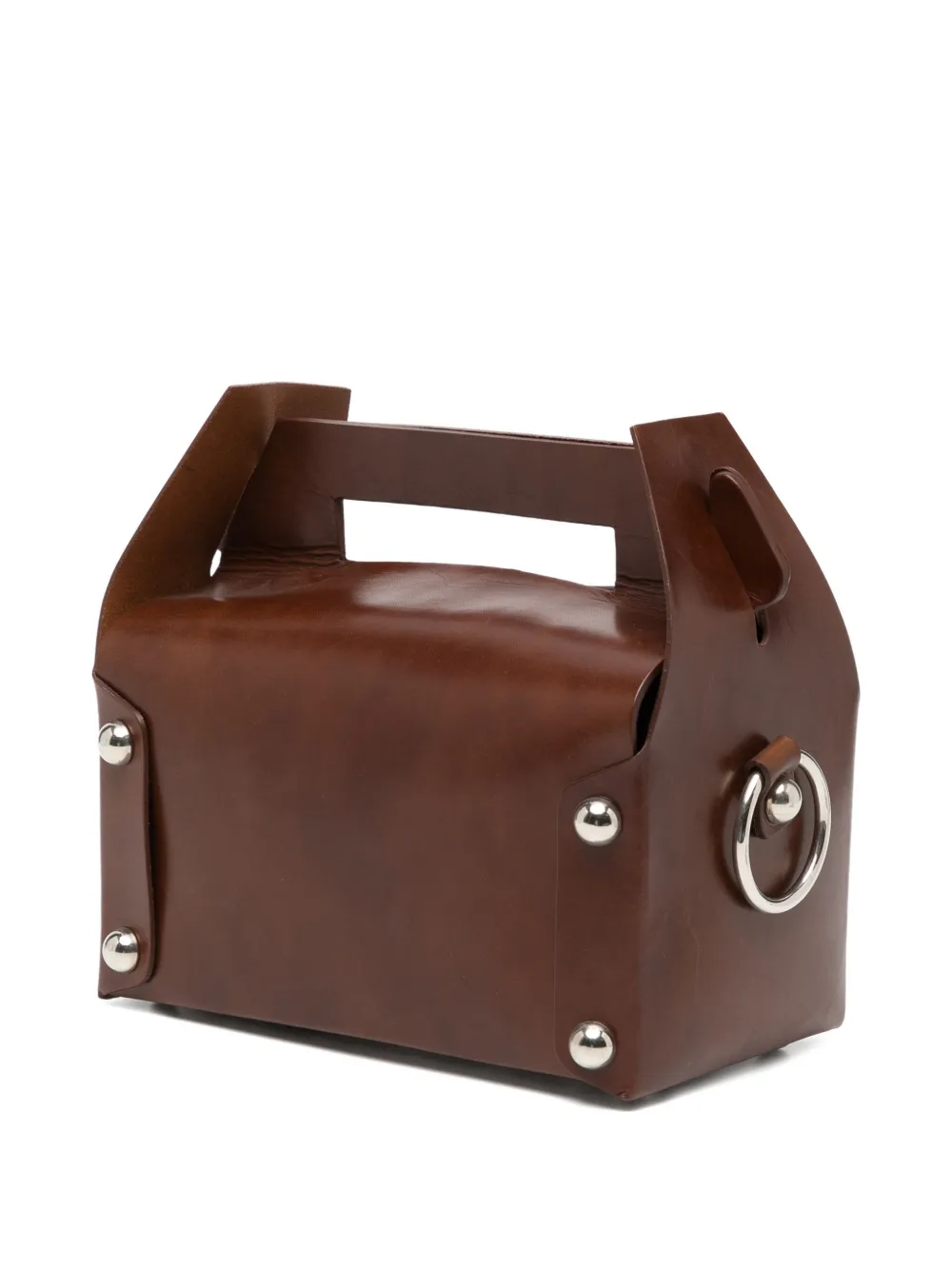 Masu Logo-plaque Tote Bag In Brown
