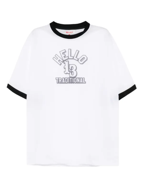 トップス master-u MASU Printed T-shirt | White | FARFETCH ZA
