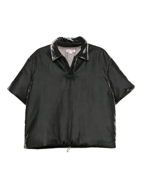 MASU velvet padded polo shirt