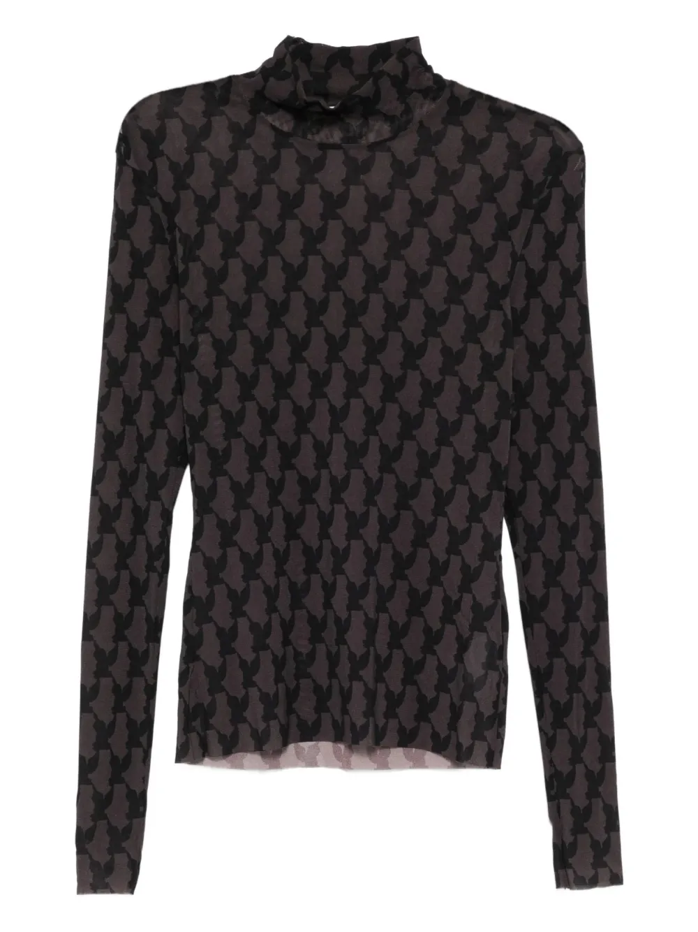 Masu Pattern-printed Top In Black