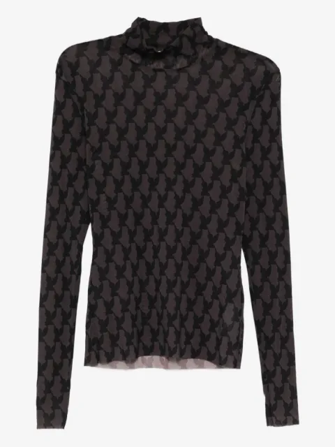 MASU pattern-printed top