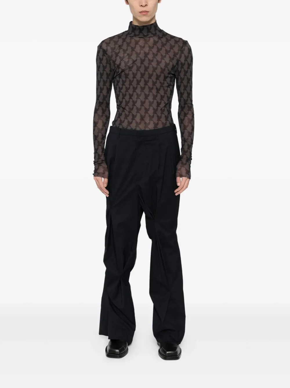 MASU Top met print - Zwart