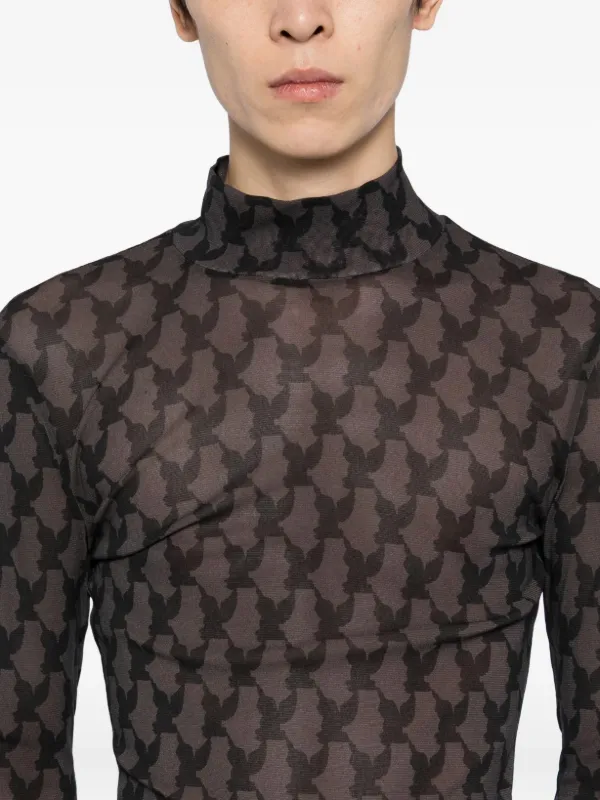 MASU pattern-printed Top | Black | FARFETCH ZA