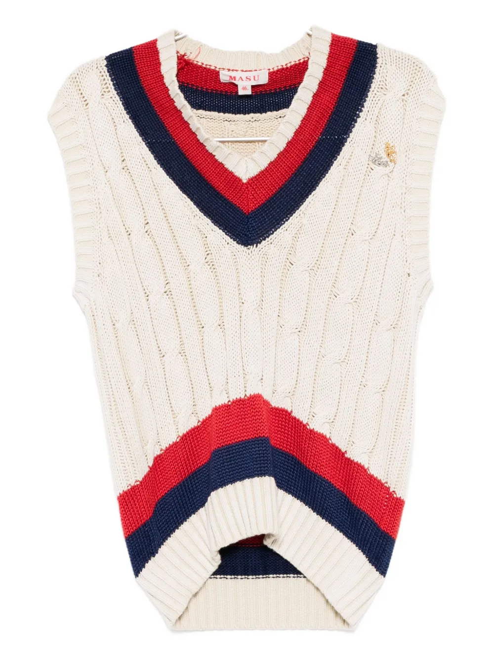 Masu Decayed School Knitted Vest In Red