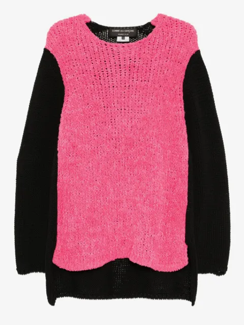 Comme des Garçons Homme Plus suéter con color en contraste