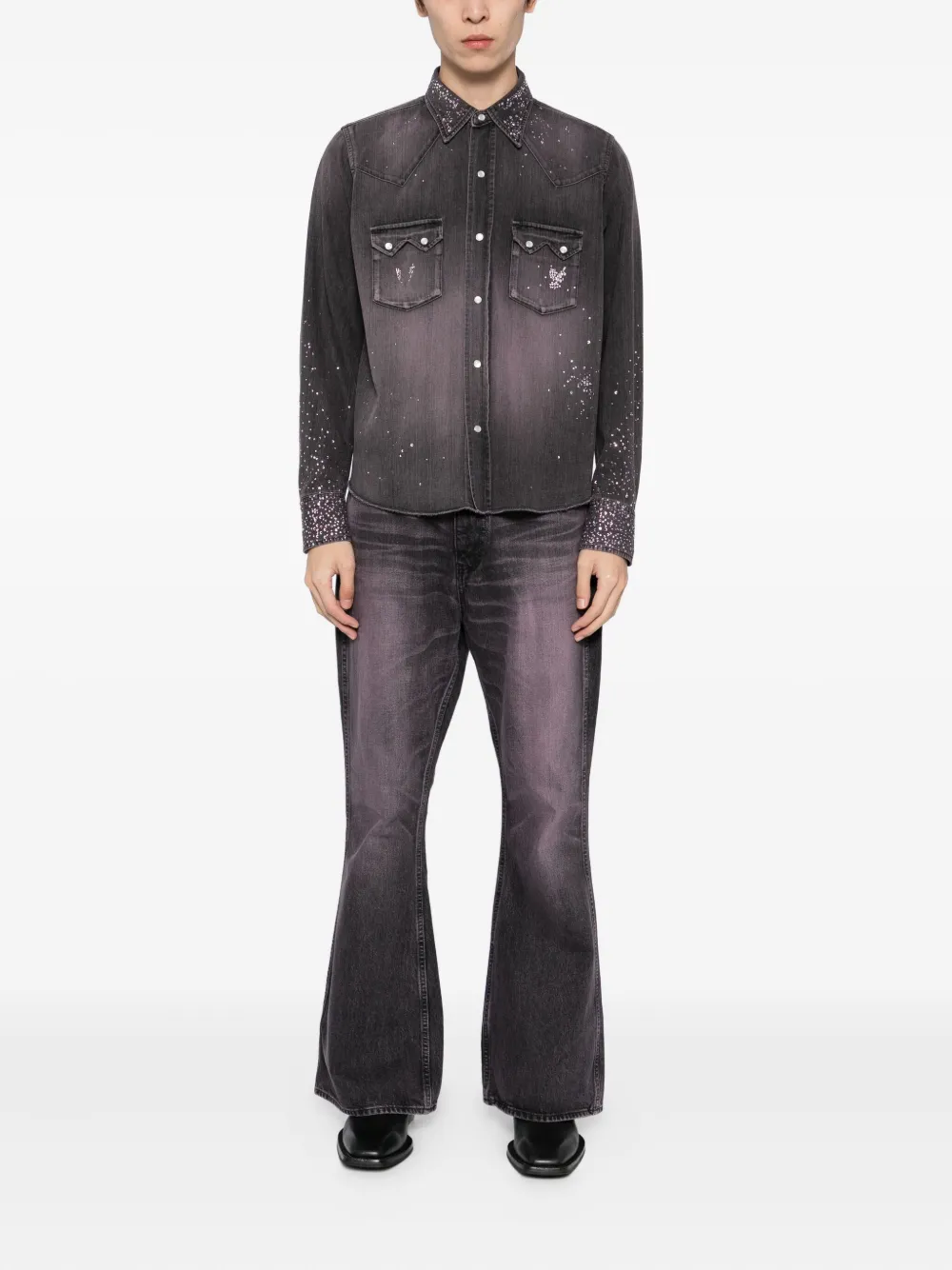 MASU Flared jeans - Zwart