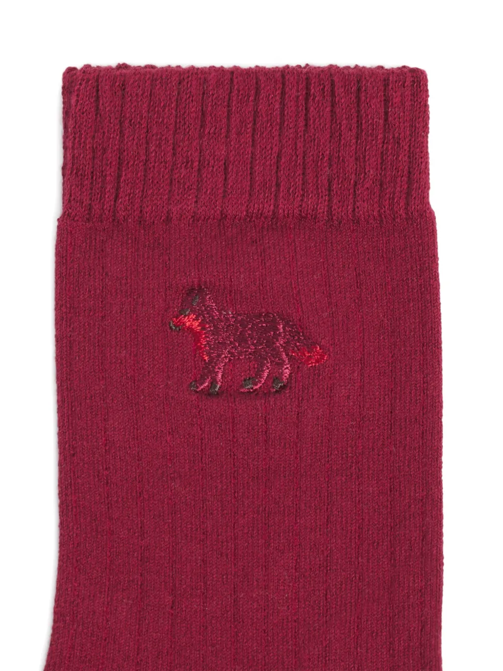 Maison Kitsuné Baby Fox embroidered socks | Women | Image 2