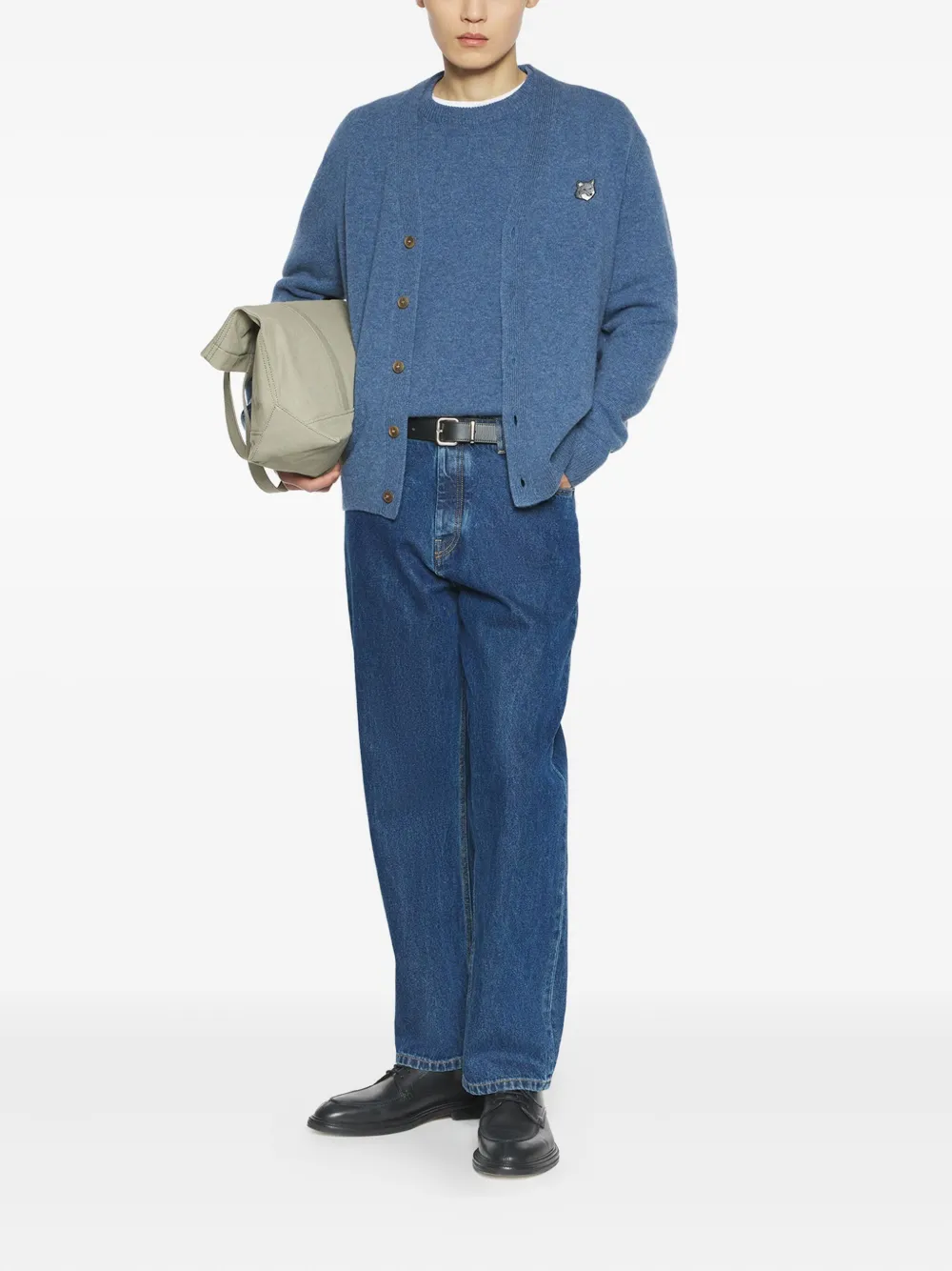 Maison Kitsuné fox head-patch wool cardigan | Cardigans | Image 2