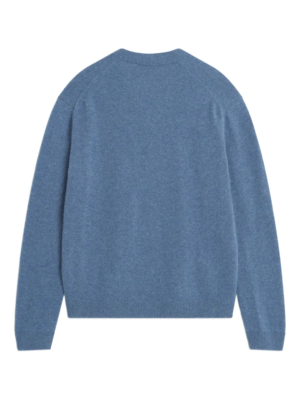 Maison Kitsuné Wollen vest met vossenkop-patch Blauw