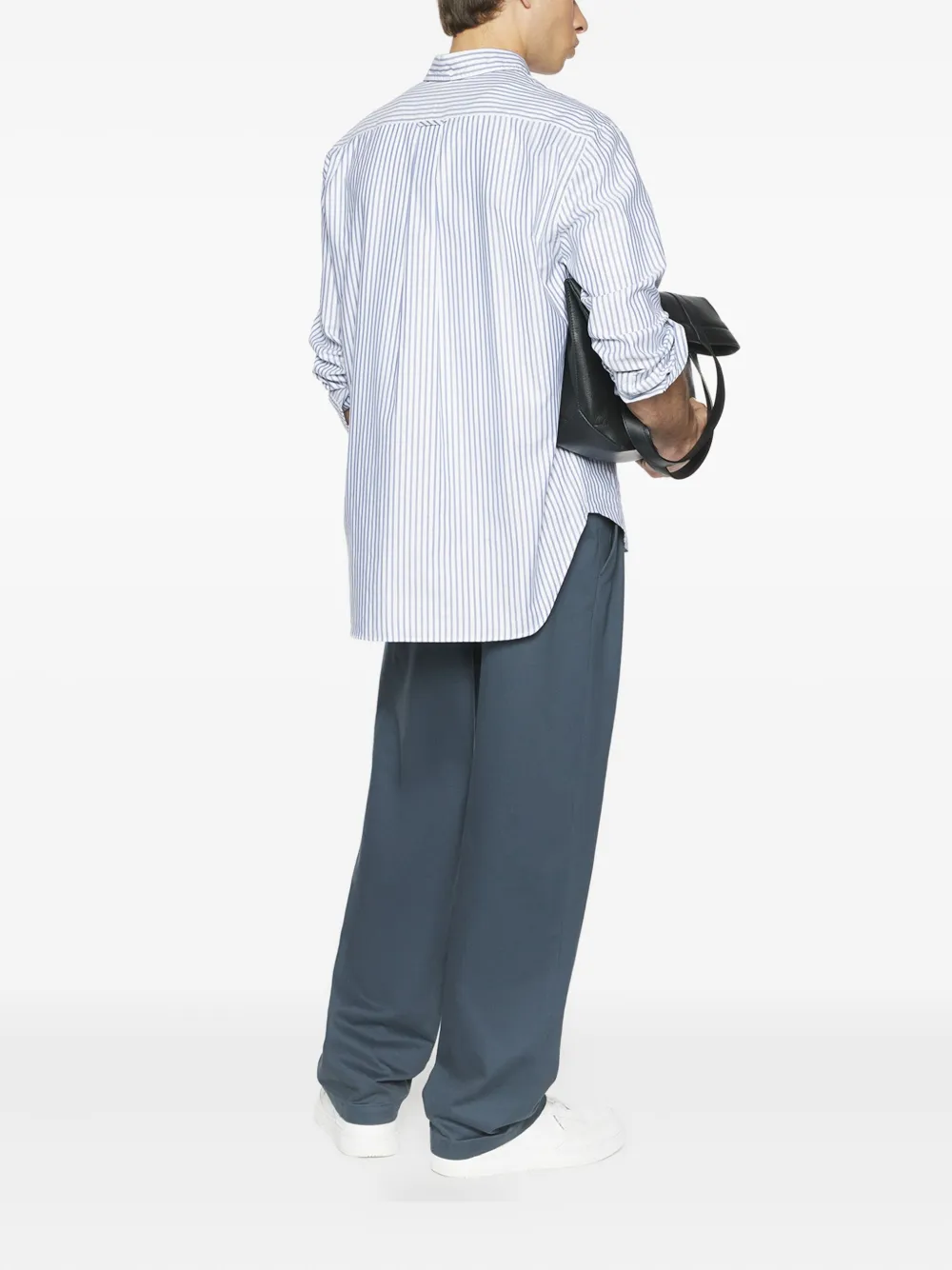 Maison Kitsuné Gestreept overhemd Blauw