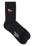 Maison Kitsuné Baby Fox embroidered socks - Black