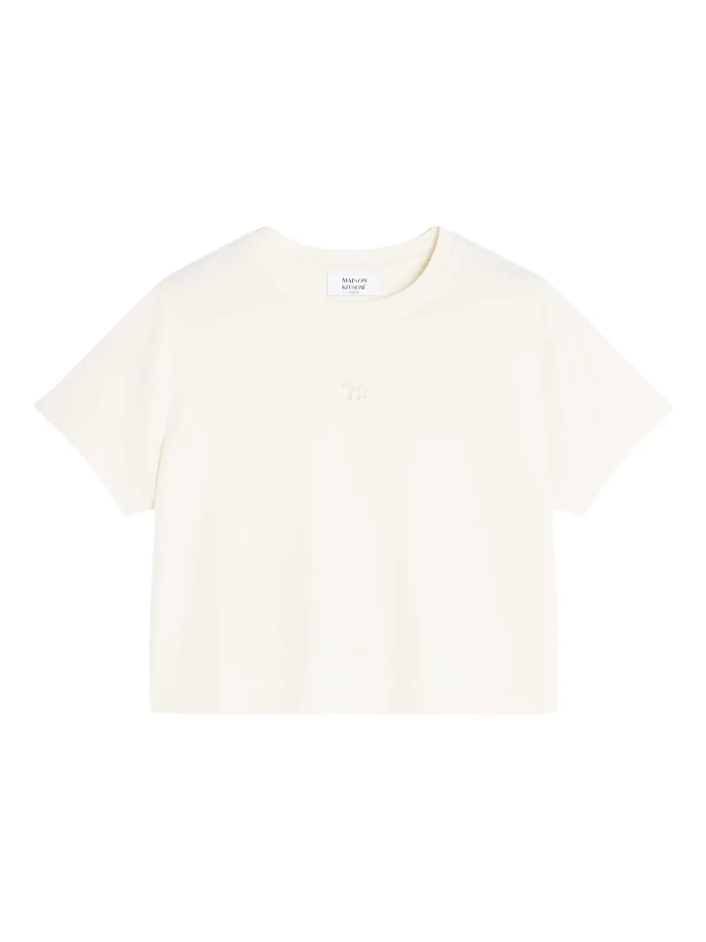Maison Kitsuné embroidered t-shirt | Neutrals | Image 1
