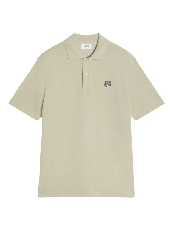 Maison Kitsuné fox-head Embroidered Polo Shirt Green Farfetch